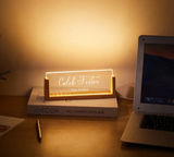 Custom Desk Name Plate with Wooden Base